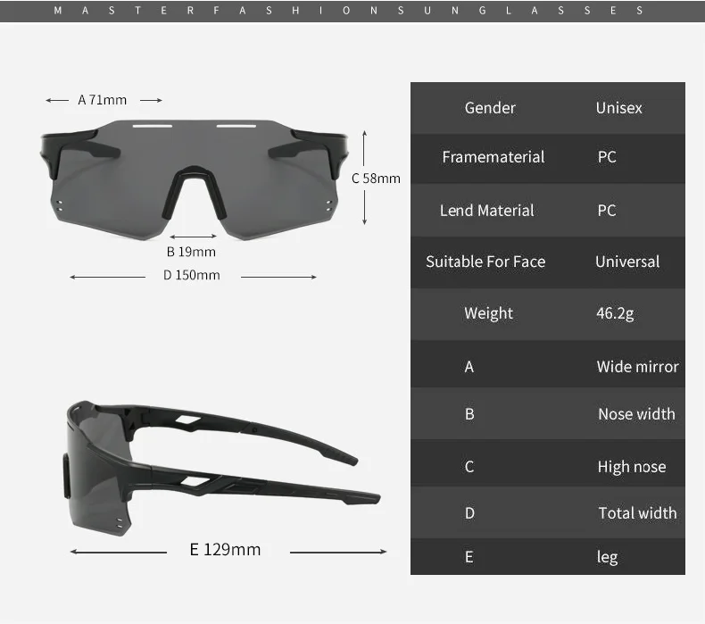 New Photochromic Sunglasses Men Road Mountain Bicycle Polarized Cycling Glasses UV400 Bike Goggles Women Sports Running Eyewear