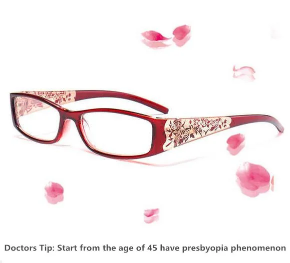 Cat Eye Reading Glasses Women Retro Presbyopic Glasses Pattern Eyeglasses Legs Resin Frame Diopter +1.0 +1.5 +2.0 +2.5 +3.0 +3.5