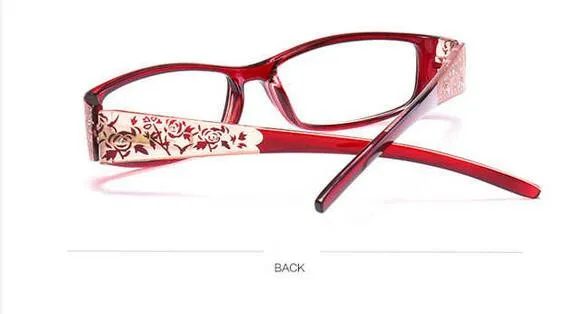Cat Eye Reading Glasses Women Retro Presbyopic Glasses Pattern Eyeglasses Legs Resin Frame Diopter +1.0 +1.5 +2.0 +2.5 +3.0 +3.5