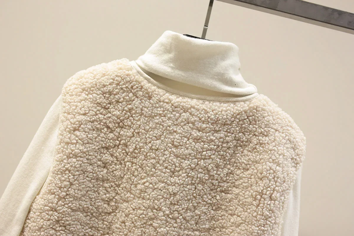 Lamb Wool Vest Women's Cropped 2025 Autumn/Winter New Style Korean Version Fur Integrated Horse Clip Granule Plush Shoulder Vest