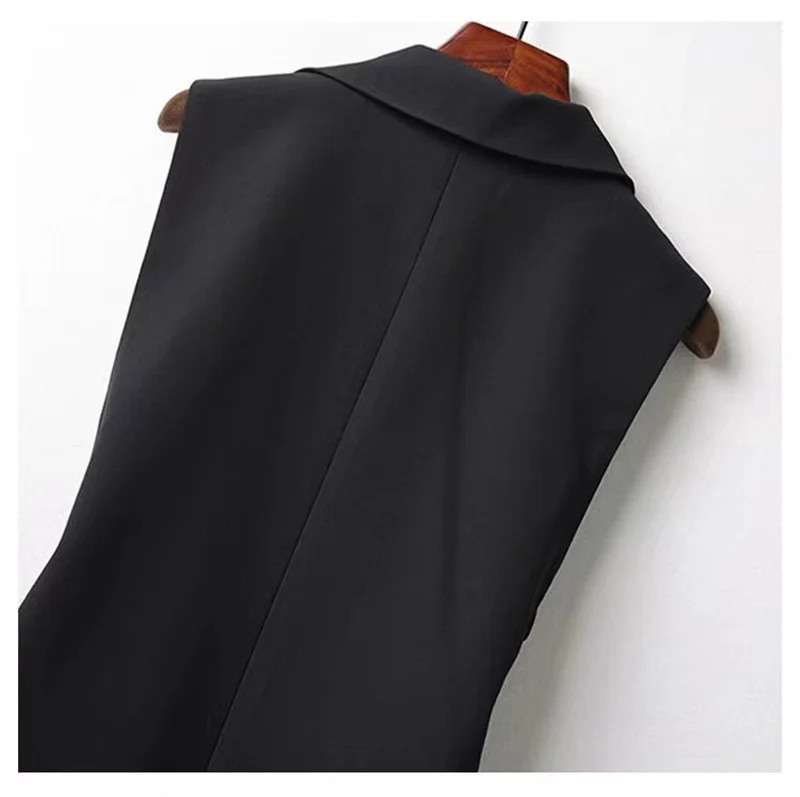 Korean Autumn 2025 New Fashion Vest Women Casual Loose Sleeveless High-end Blazer Waistcoat Coats Ladies Tops Outwear Female