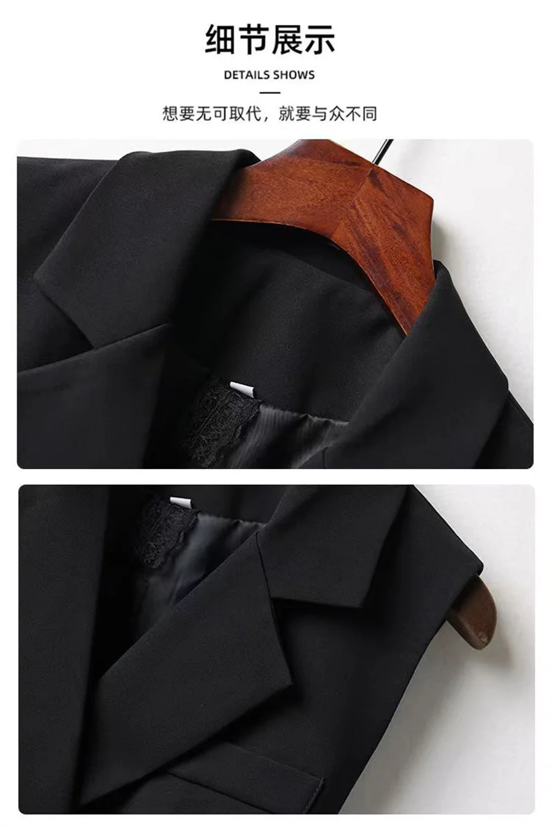 Korean Autumn 2025 New Fashion Vest Women Casual Loose Sleeveless High-end Blazer Waistcoat Coats Ladies Tops Outwear Female
