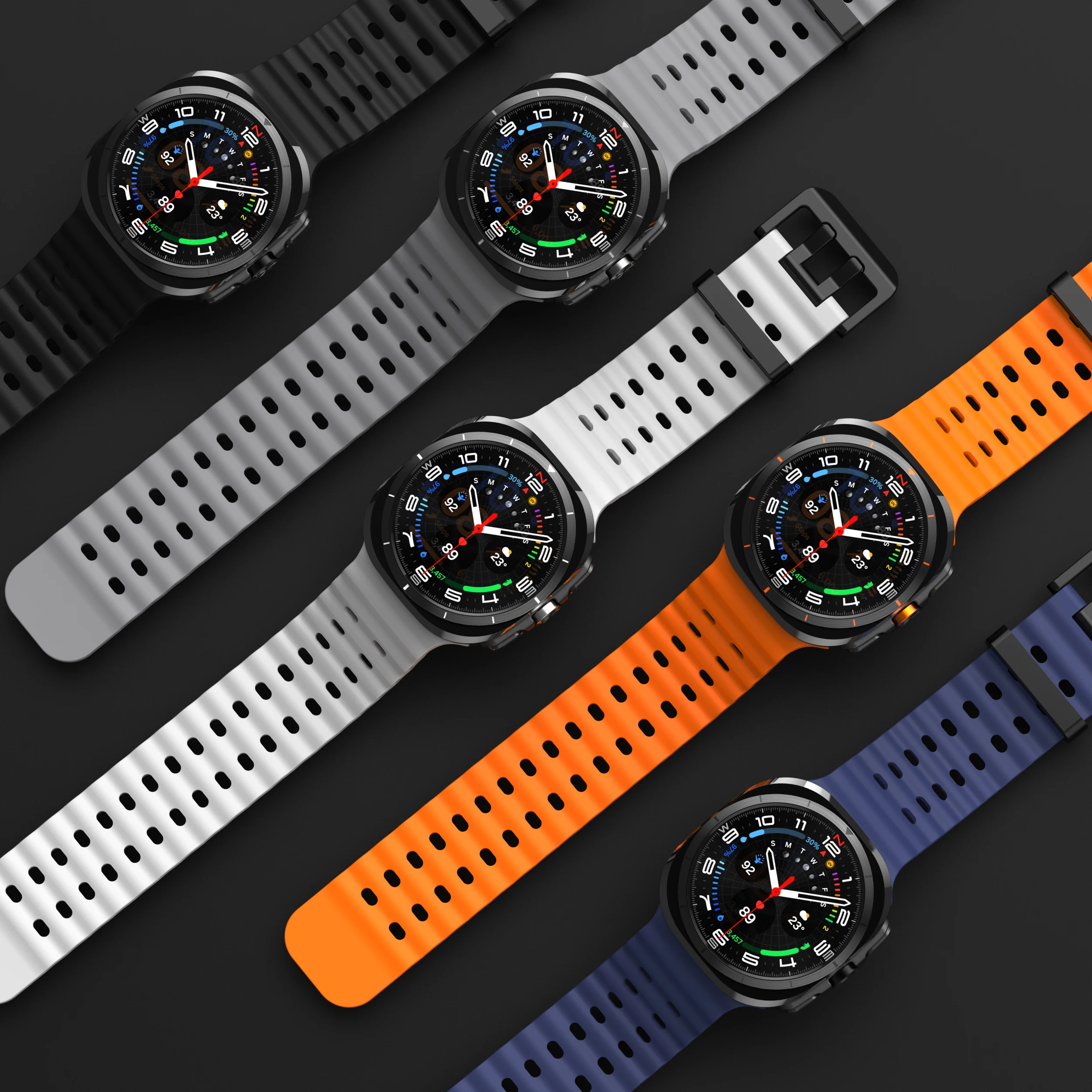 Marine Band For Samsung Galaxy Watch Ultra(2025) Accessories Silicone Sport Bracelet Correa Galaxy Watch Ultra2 Ultra 47mm Strap