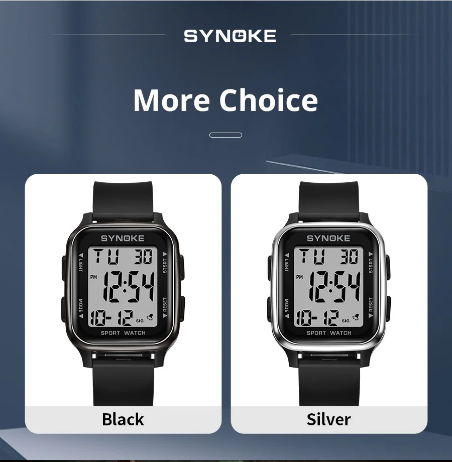 SYNOKE Outdoor Military Digital Watch New For Men Fashion Retro Men Watch Sports Waterproof Men Watch Multifunctional Luminous