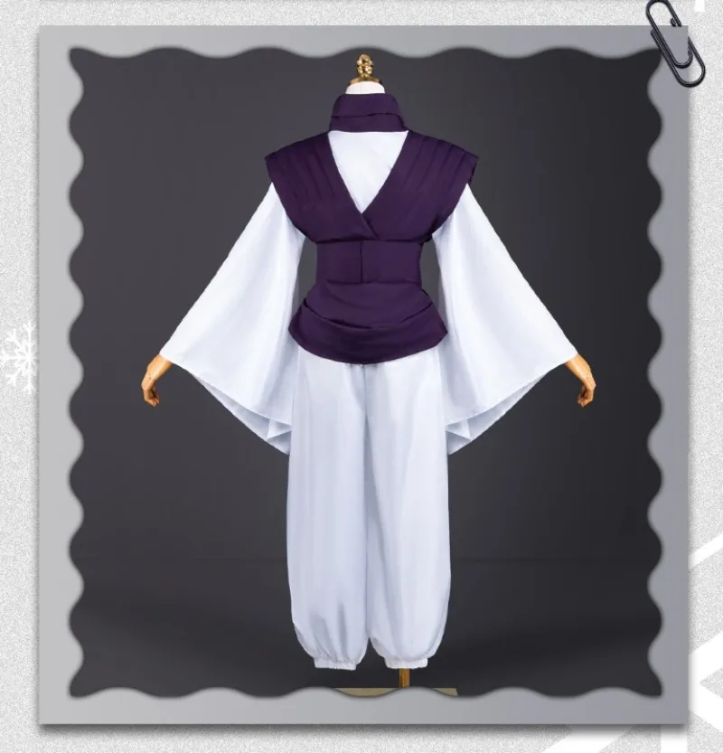 Jujutsu JJK Manga Anime Choso Cosplay Costume Purple Vest Neck Gaiter Belt White Pants Halloween Party Outfits for Women Men