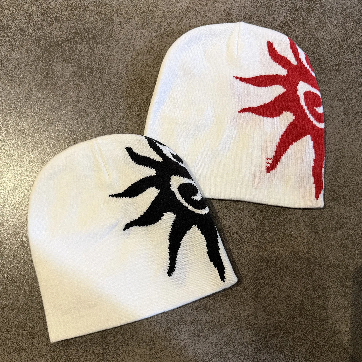 Fashion American Style High Quality Streetwear Graphic Print Beanie Winter Keep Warm Skullcap 100%Cotton Beanie Unisex