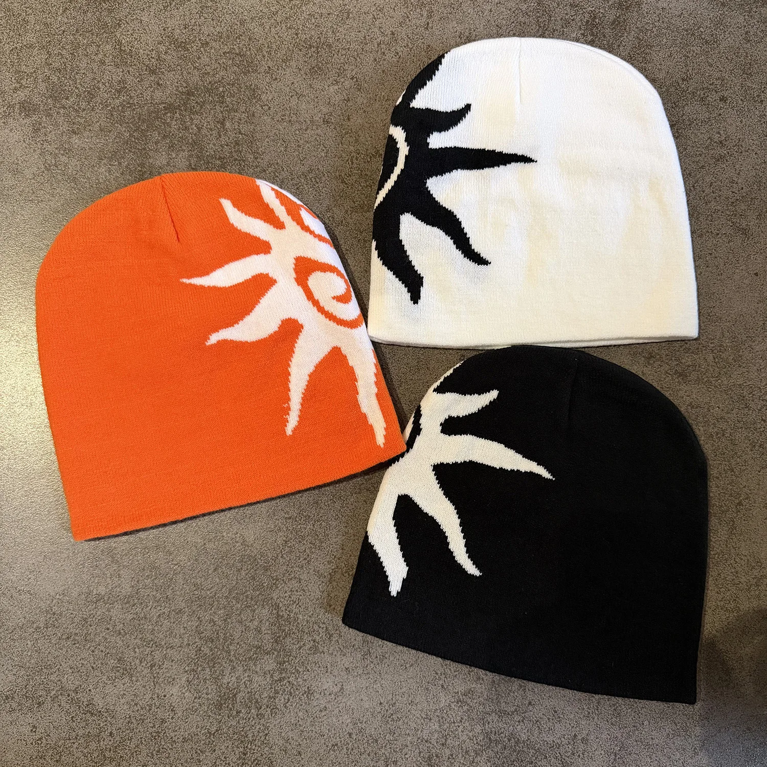 Fashion American Style High Quality Streetwear Graphic Print Beanie Winter Keep Warm Skullcap 100%Cotton Beanie Unisex