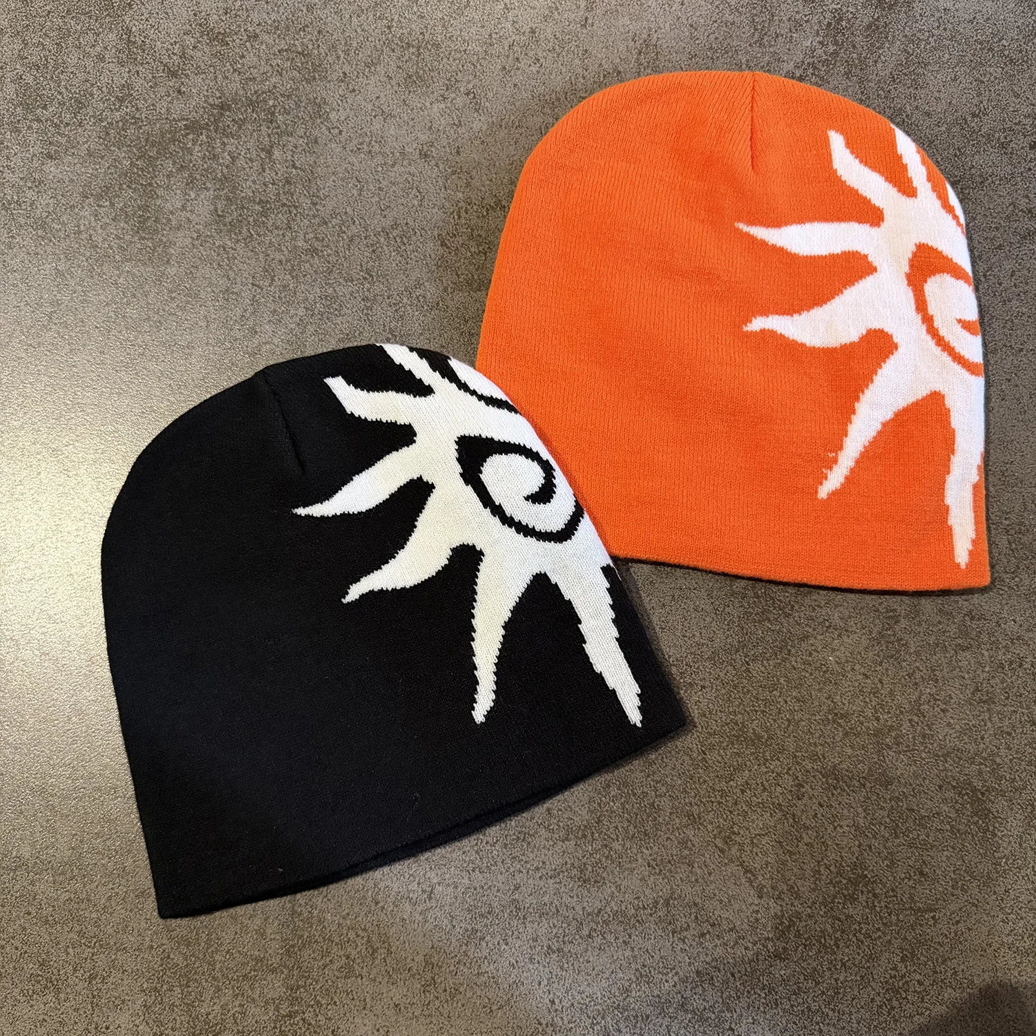 Fashion American Style High Quality Streetwear Graphic Print Beanie Winter Keep Warm Skullcap 100%Cotton Beanie Unisex