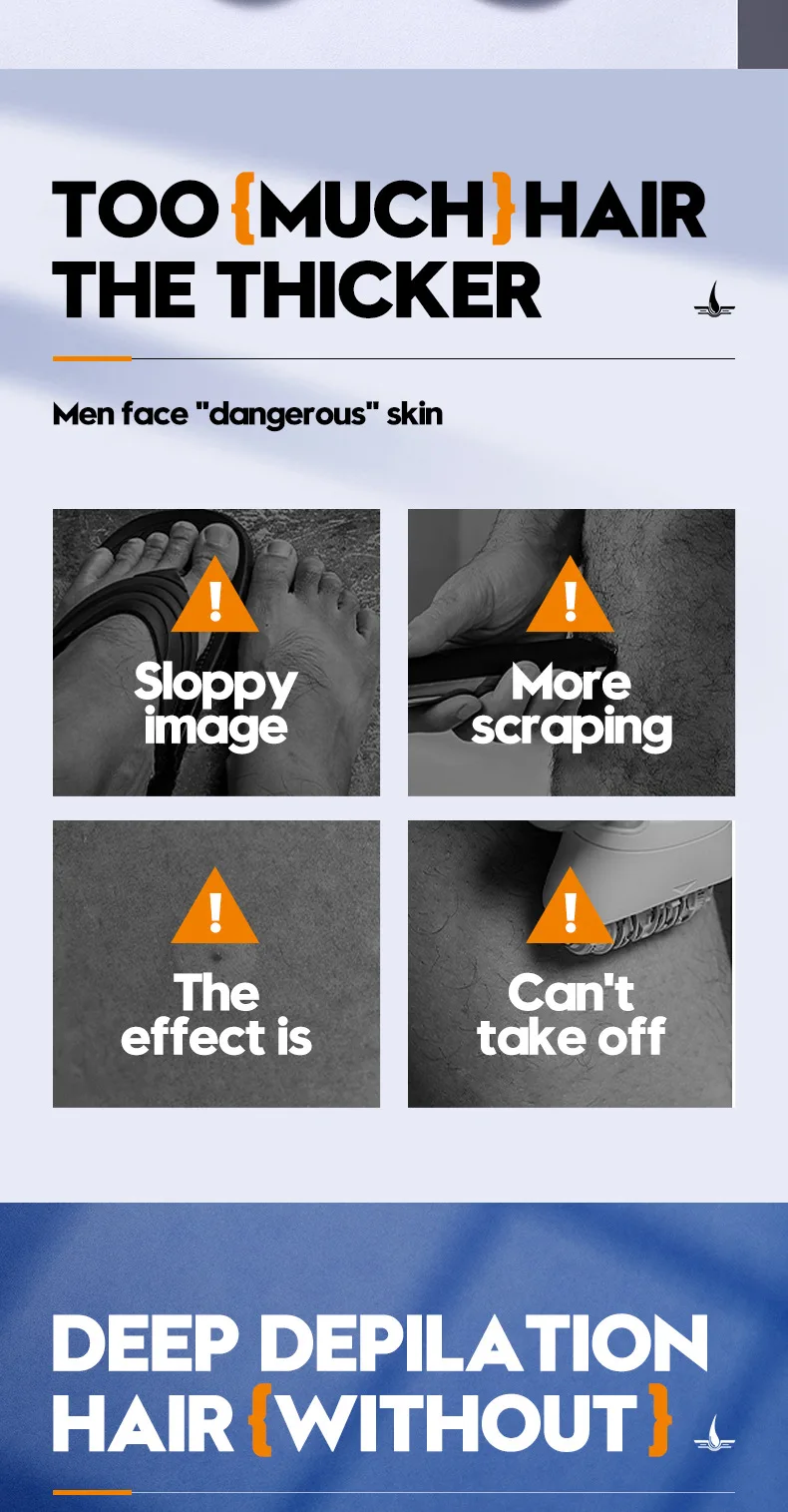 Men's Hair Removal Cream Body Hair Remover Depilatory Cream Gentle Moisturizing Smooth Skin Care Easy Apply for Men Daily Groomi
