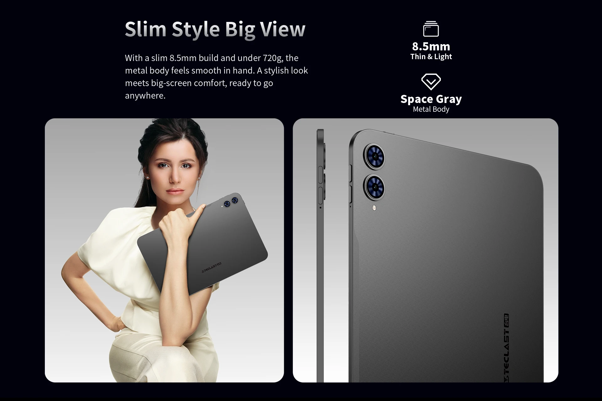 Teclast T65 Android 16 Tablet 13.4 inch 120Hz Max. 26GB RAM 128GB ROM 1920x1200 Unisoc T7280 Octa Core 8000mAh 4G LTE Support 4TB TF Card Extension With Case
