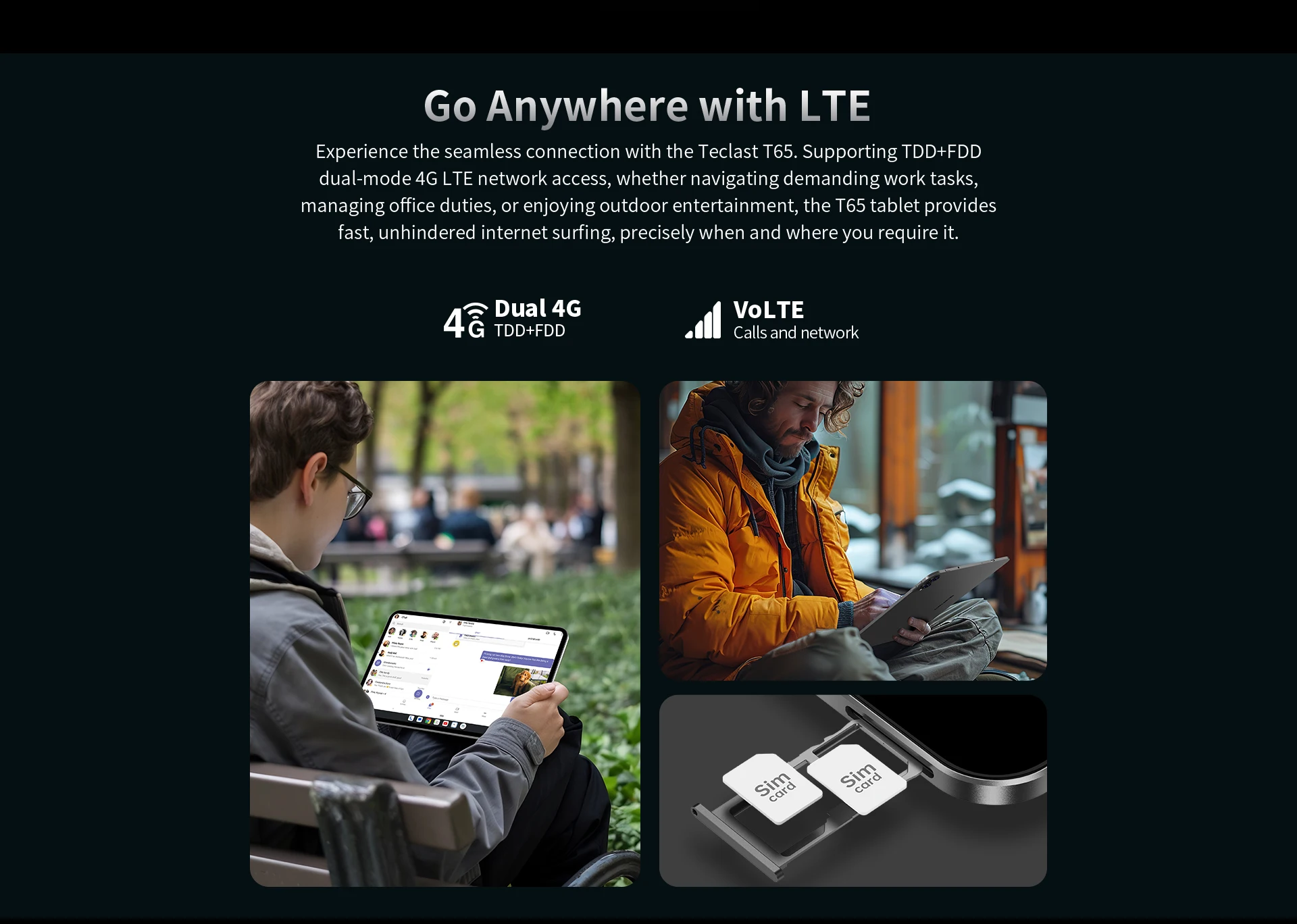 Teclast T65 Android 16 Tablet 13.4 inch 120Hz Max. 26GB RAM 128GB ROM 1920x1200 Unisoc T7280 Octa Core 8000mAh 4G LTE Support 4TB TF Card Extension With Case