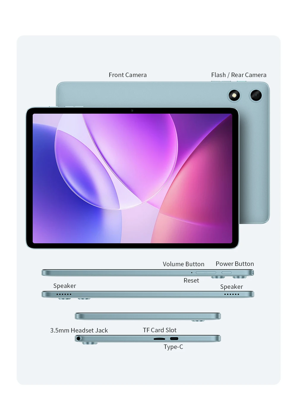 Teclast P35 10.1“ Tablet Android 16 16GB+32GB Lightweight 6000mAh Battery Tablets TDDI Full Lamination with Case Keyboard Stylus Gaming Tablet