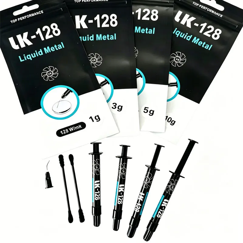 LK-128 Liquid Metal Thermal Paste High Thermal Conductivity For CPU GPU Laptop PS5 Desktop Cooling Heat Dissipation