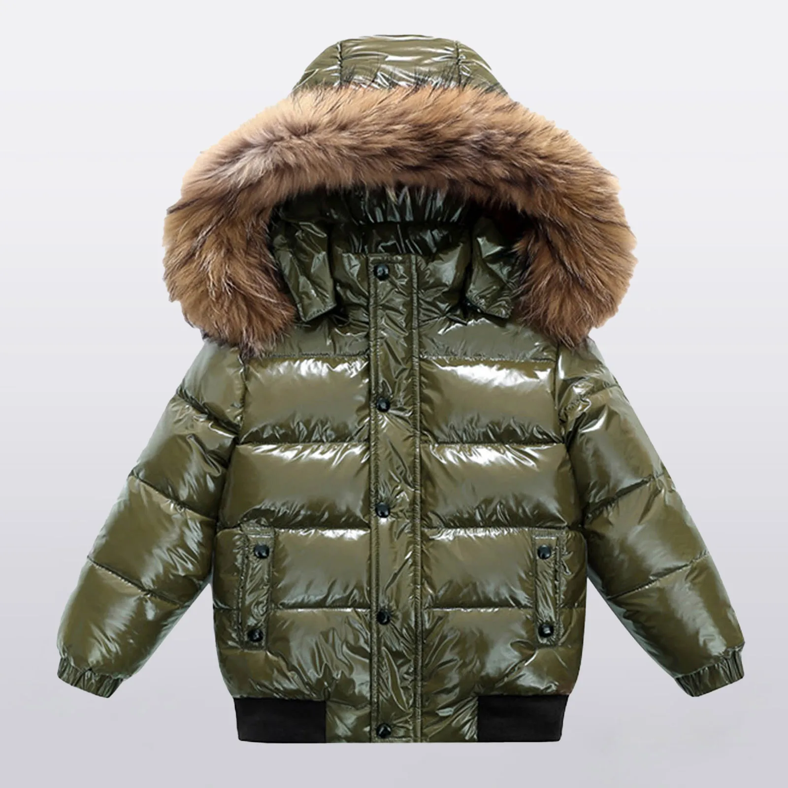 Kids Hooded Coats For Boys And Girls Winter Zip Up Warm Jacket Kid Cotton Padded Down Outerwear Cold Weather Overcoat 2025
