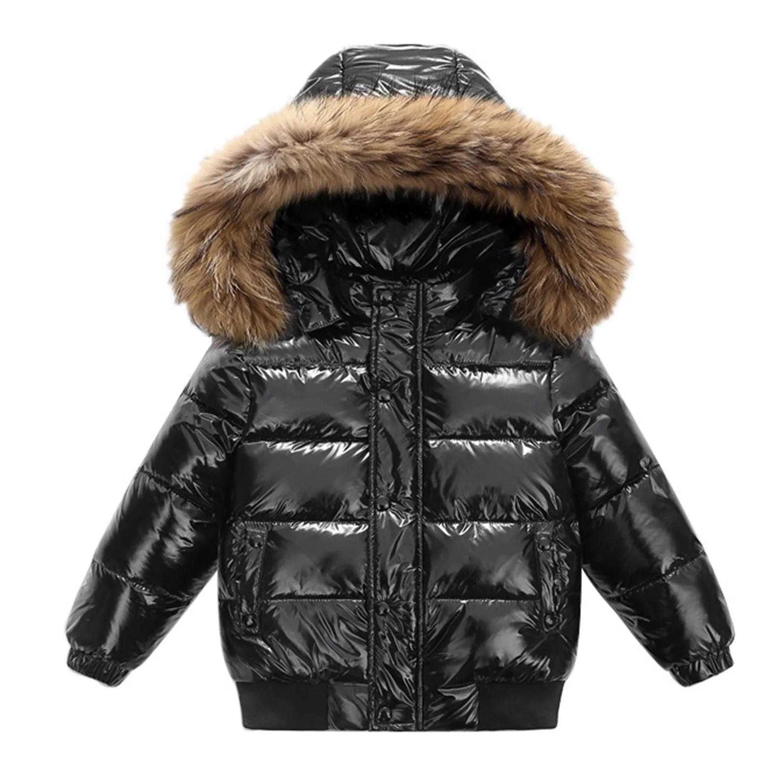 Kids Hooded Coats For Boys And Girls Winter Zip Up Warm Jacket Kid Cotton Padded Down Outerwear Cold Weather Overcoat 2025