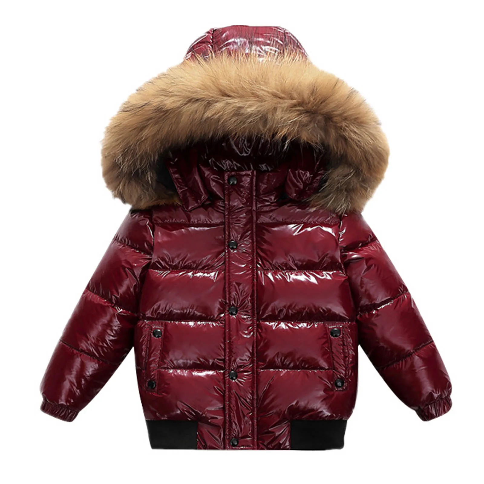 Kids Hooded Coats For Boys And Girls Winter Zip Up Warm Jacket Kid Cotton Padded Down Outerwear Cold Weather Overcoat 2025