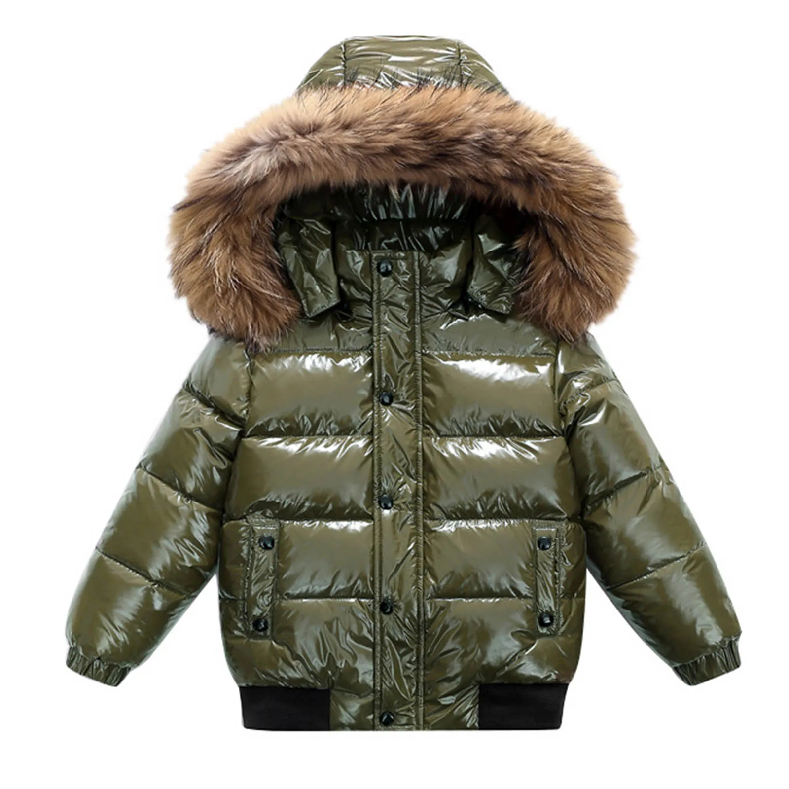 Kids Hooded Coats For Boys And Girls Winter Zip Up Warm Jacket Kid Cotton Padded Down Outerwear Cold Weather Overcoat 2025