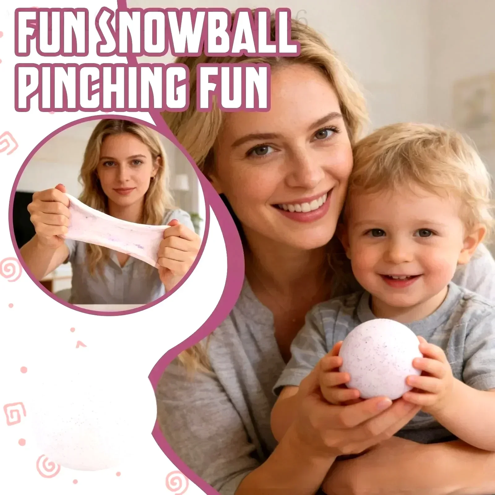 New Fun NeeDoh Snow Ball Crunch Snow Ball Pinching Music Squeezing Release Emotional Toy Sensory Toy Children's Gift