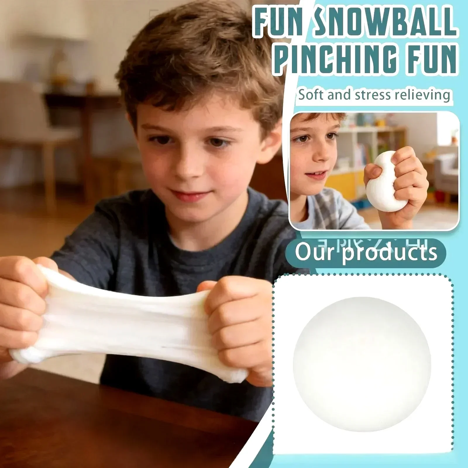 New Fun NeeDoh Snow Ball Crunch Snow Ball Pinching Music Squeezing Release Emotional Toy Sensory Toy Children's Gift