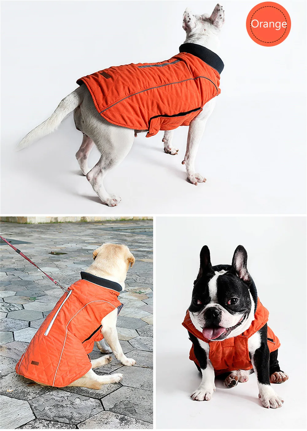 Winter Big Dog Coat Clothes Warm Reflective Pet Vest Jacket for Small Medium Large Dogs Bull Terrier Weimaraner Disfraz Perro