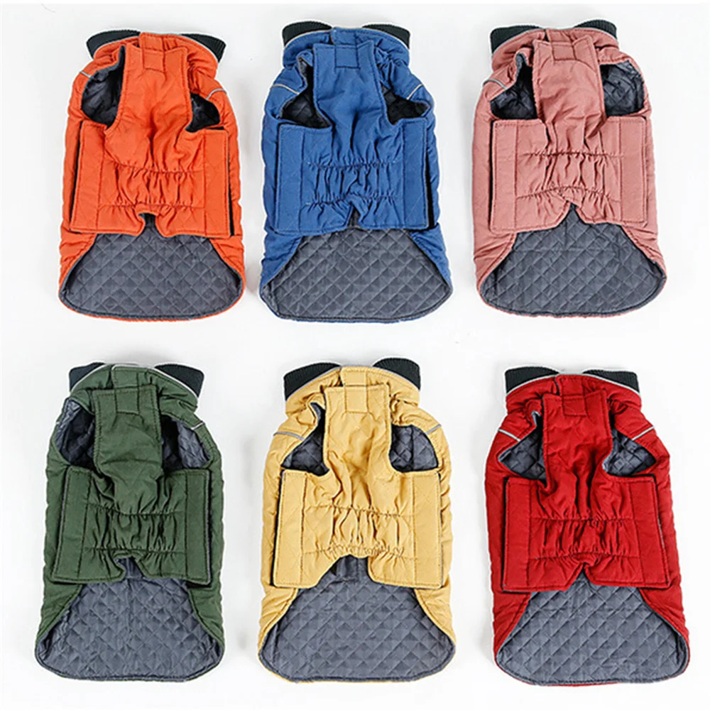 Winter Big Dog Coat Clothes Warm Reflective Pet Vest Jacket for Small Medium Large Dogs Bull Terrier Weimaraner Disfraz Perro