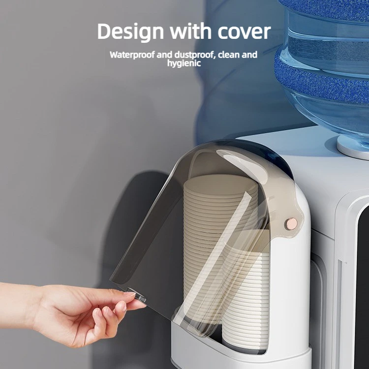 Wall Mounted Disposable Paper Cup Holder for Water Dispenser High-End Storage Rack for Bar Counter