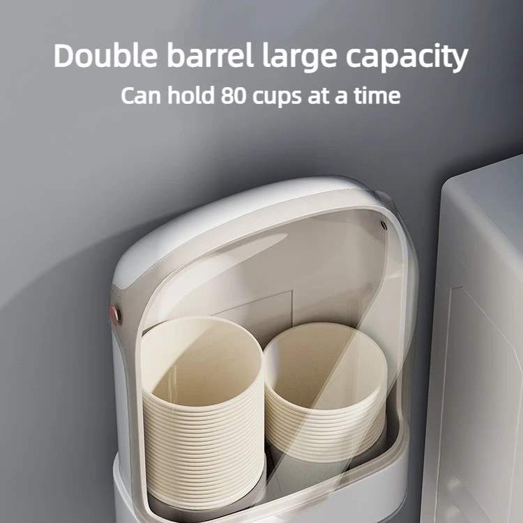 Wall Mounted Disposable Paper Cup Holder for Water Dispenser High-End Storage Rack for Bar Counter