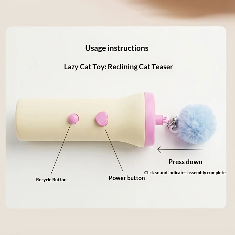 Portable Storage Catapult Cat Toy, Spring Cushion Design Protect Pet Teeth, Interactive Shooting Toy for Indoor Cats Kitten Exer