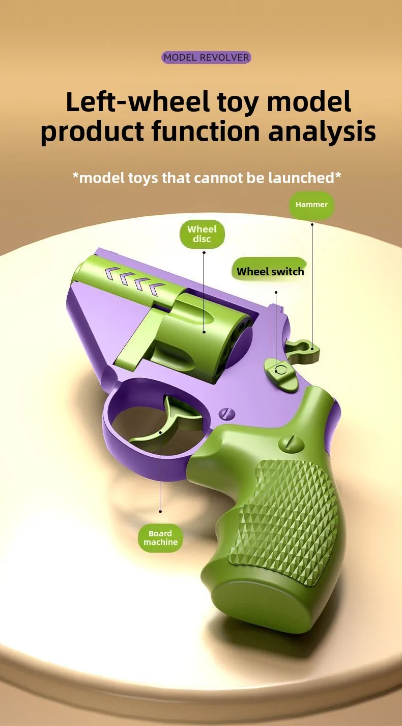 Fidget Toys 3D Printed Mini 1911 Fidget Blaster Stress Relief Toys for Adults Rotatable Design Suitable Anyone Best Gift