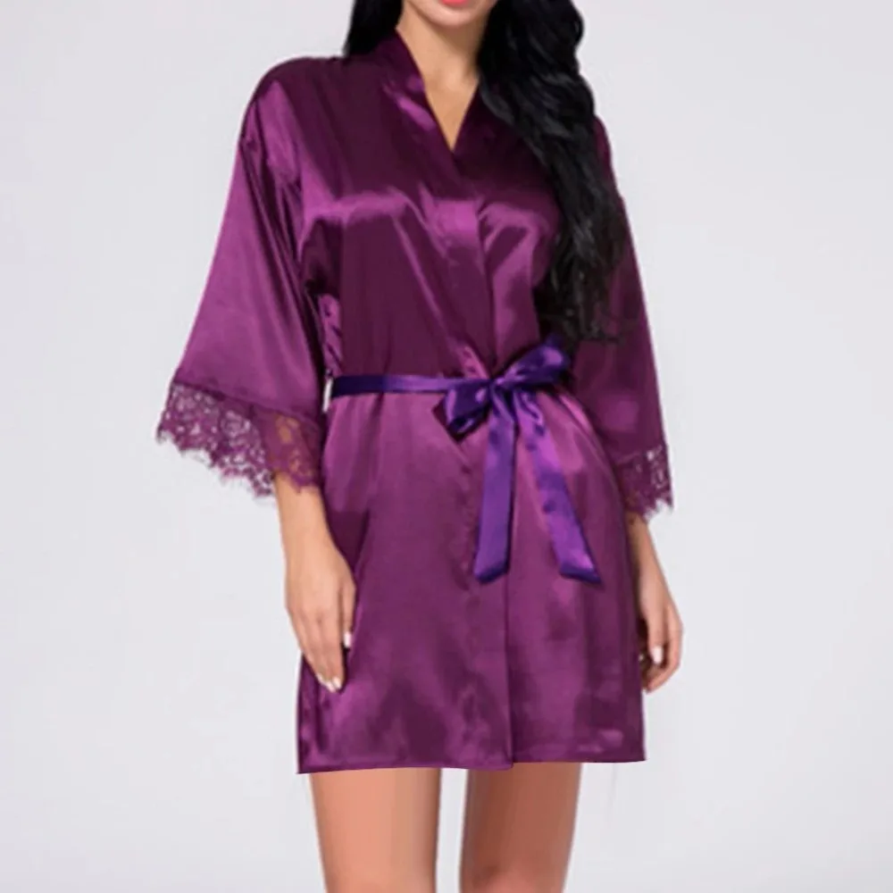 1 Piece Women's Underwear Glossy Robe Pajamas Nightgown Homewear Fashion Trend sexy