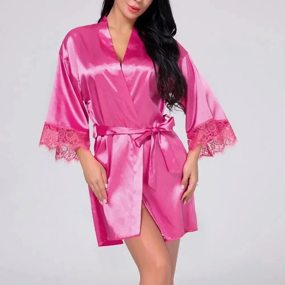 1 Piece Women's Underwear Glossy Robe Pajamas Nightgown Homewear Fashion Trend sexy
