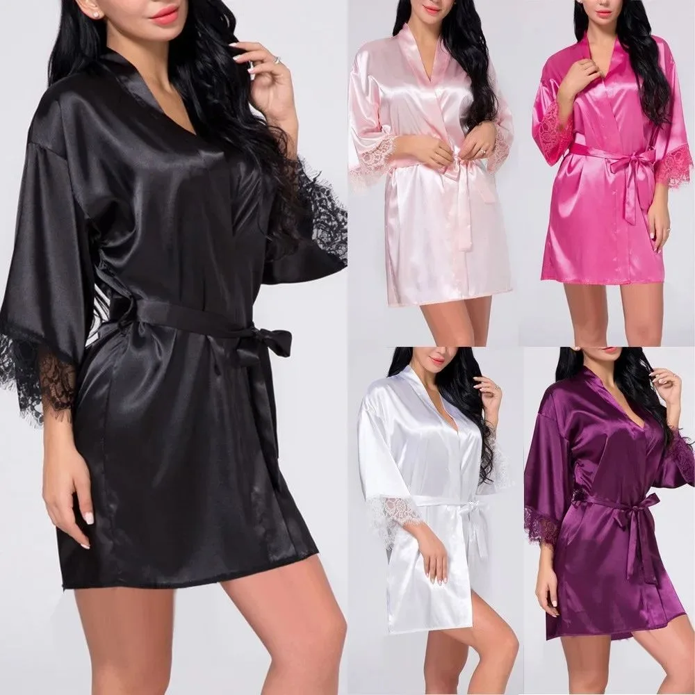 1 Piece Women's Underwear Glossy Robe Pajamas Nightgown Homewear Fashion Trend sexy
