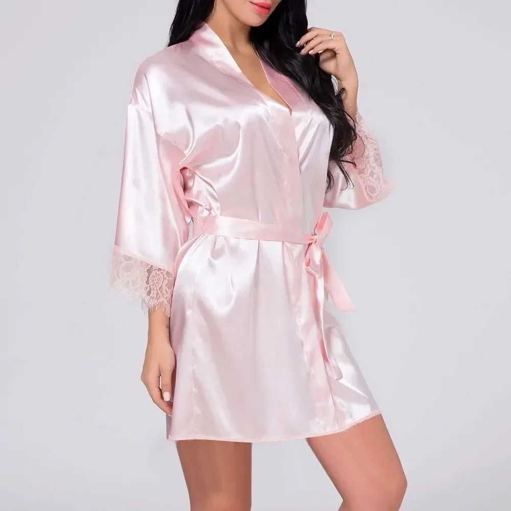 1 Piece Women's Underwear Glossy Robe Pajamas Nightgown Homewear Fashion Trend sexy