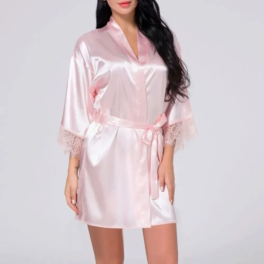 1 Piece Women's Underwear Glossy Robe Pajamas Nightgown Homewear Fashion Trend sexy
