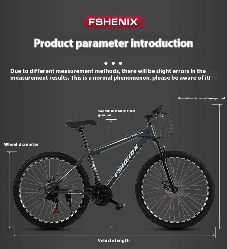 Adult wholesale mountain bikes, 24-inch and 26-inch, shock-absorbing, 21-speed off-road bikes, and college student bicycles