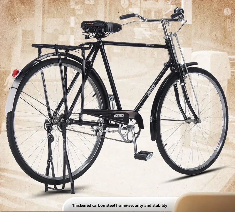 Vintage 28 Inch Bicycle Mountain Ride Nostalgic Retro 80s Style Steel Frame City Cruiser Unisex Bicycle Portable City Commute