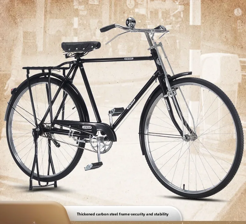 Vintage 28 Inch Bicycle Mountain Ride Nostalgic Retro 80s Style Steel Frame City Cruiser Unisex Bicycle Portable City Commute