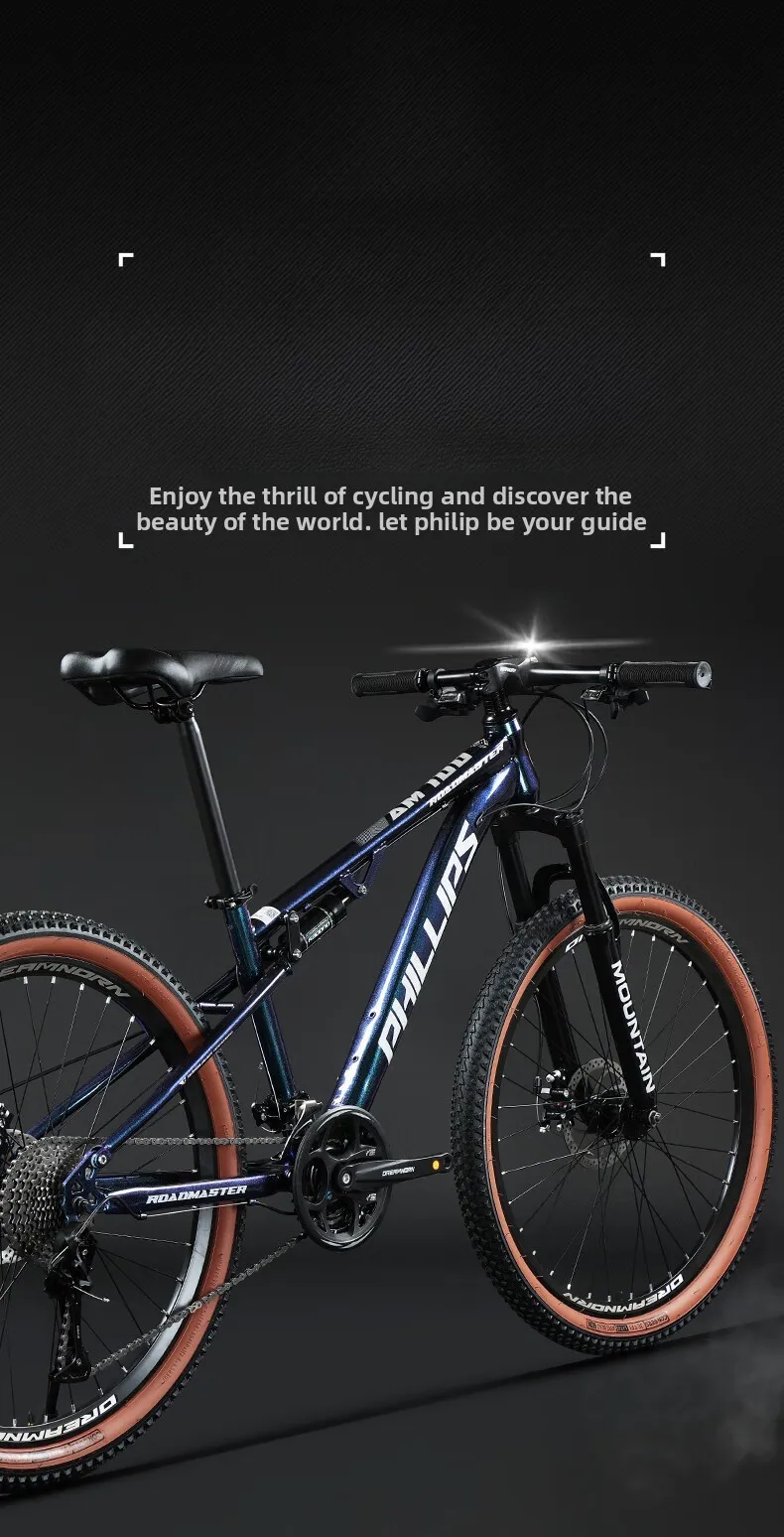 Mountain Bike Mens Adult Dual Suspension Disc Brake Gear Off Road AM Racing Bicycle Mountain Bike Road Bike Travel Bicycle