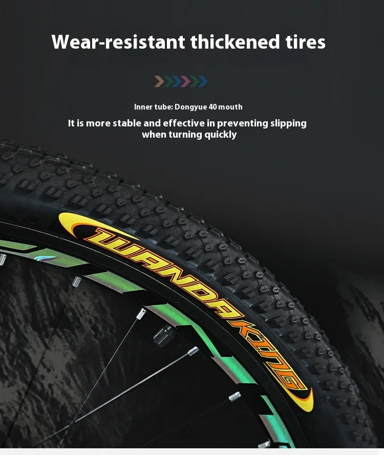 26Inch Mountain Bike Variable Speed Off-Road Mountain Bike Student Outdoor Men and Women Shock Absorber Bicycle