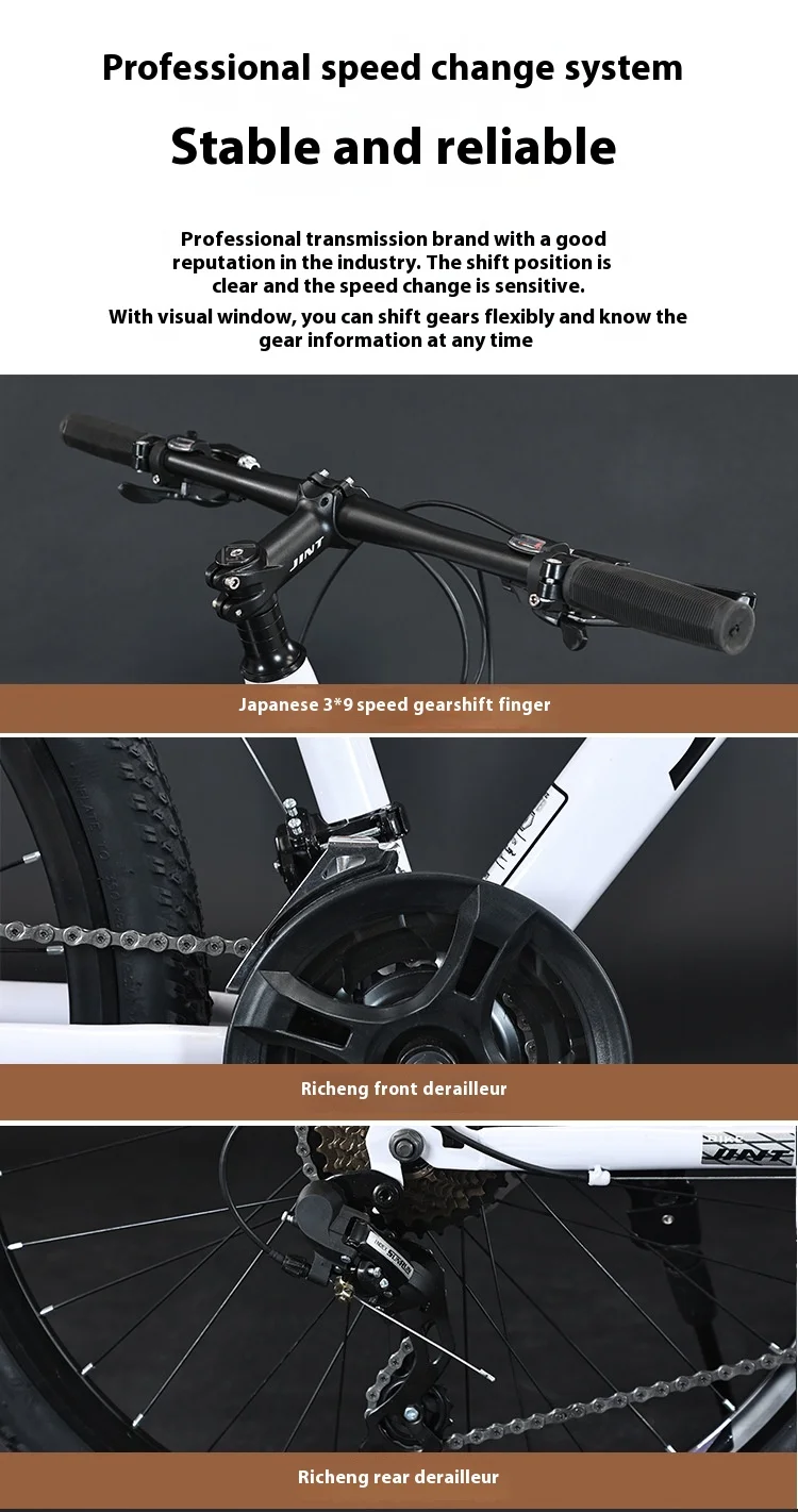 26Inch Mountain Bike Variable Speed Off-Road Mountain Bike Student Outdoor Men and Women Shock Absorber Bicycle