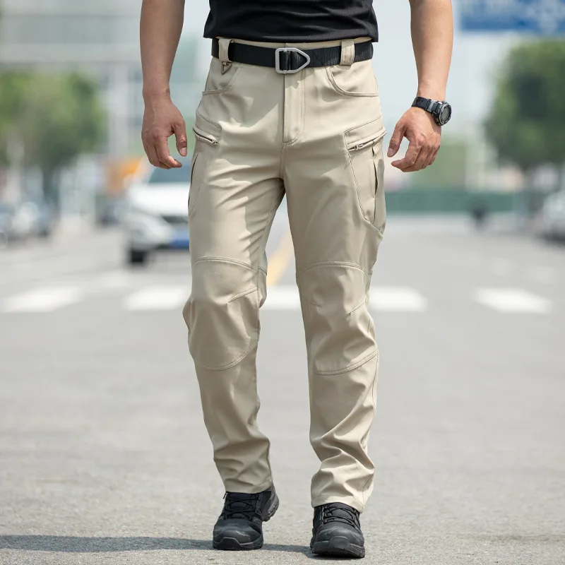 Men Workwear Camouflage Pants with Multiple Pockets Outdoor Site Protective Clothing Wearresistant Dirt Resistant Training Pants