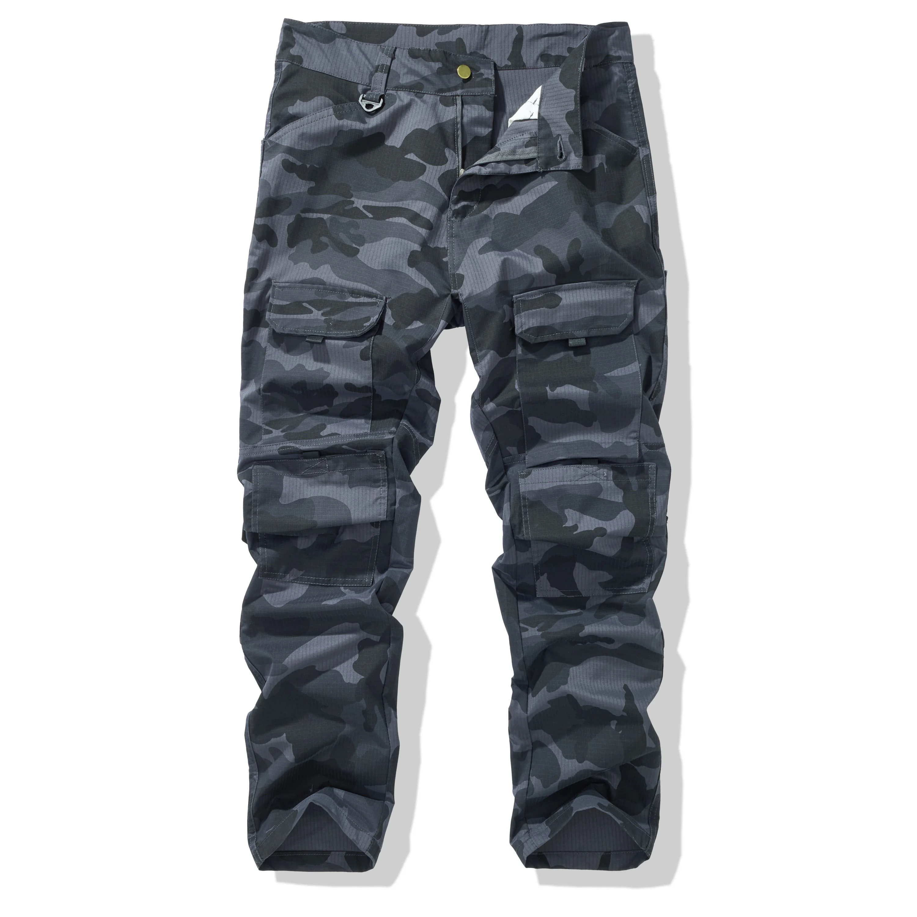 Men's Leisure Trousers, Work Pants, Multi-Pocket Pants, Camping Hiking Pants, Durable, Large Pocket Capacity, Camouflage