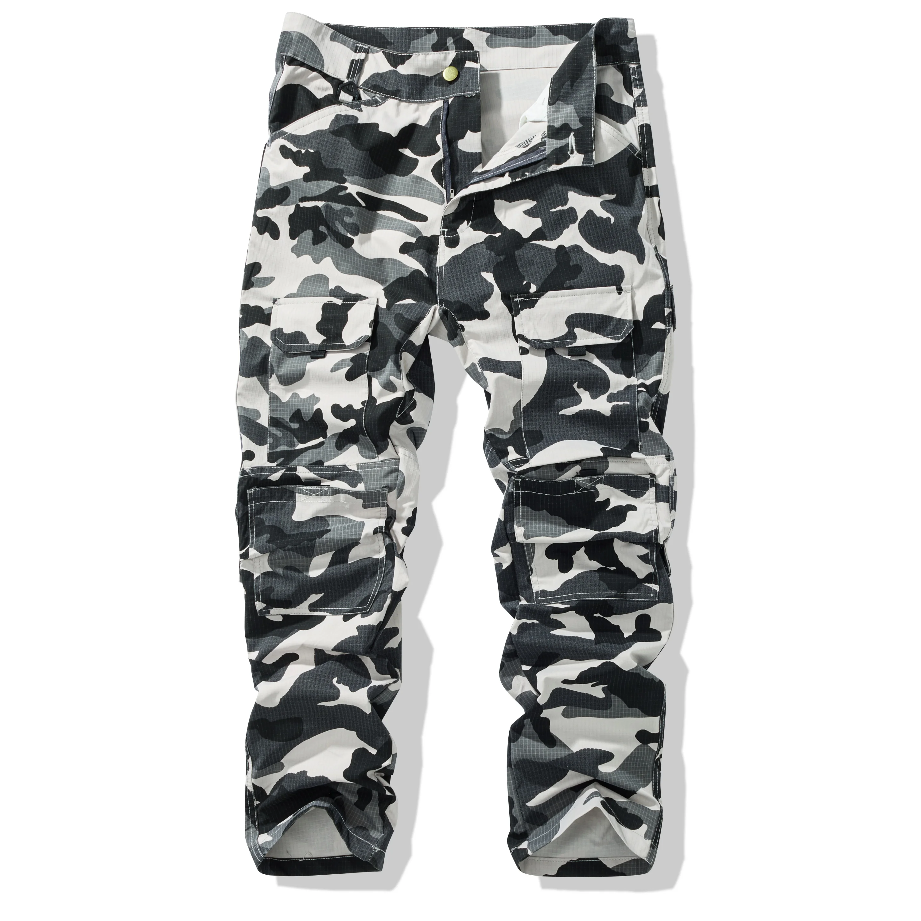 Men's Leisure Trousers, Work Pants, Multi-Pocket Pants, Camping Hiking Pants, Durable, Large Pocket Capacity, Camouflage