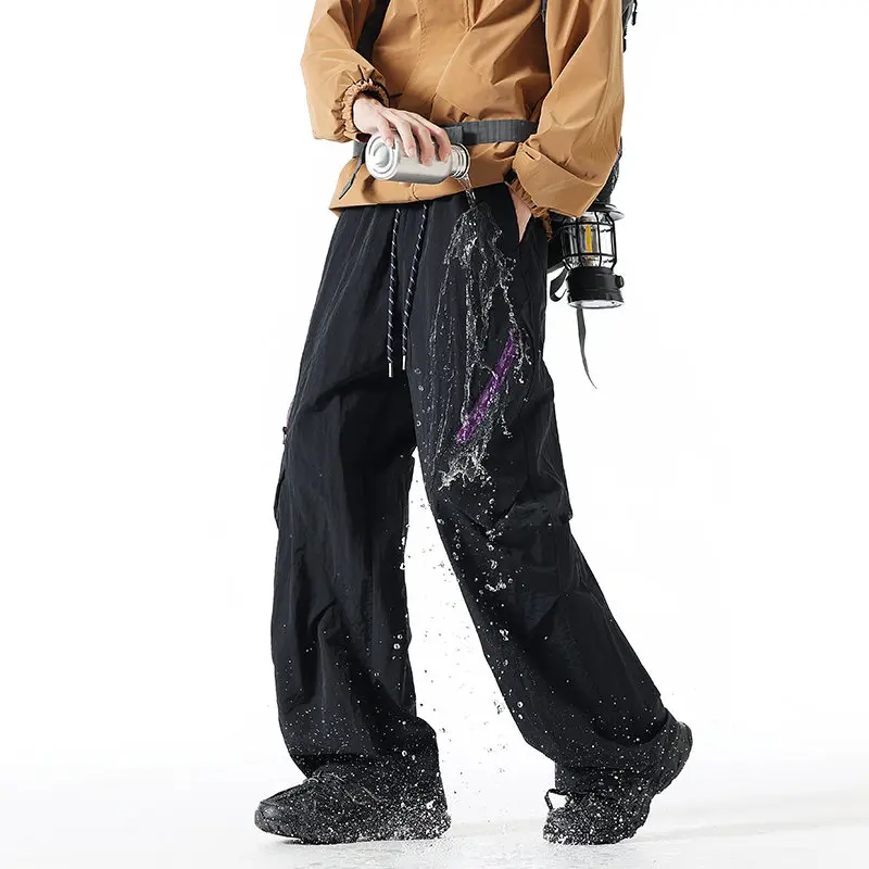 2026 New Unisex Windproof & Waterproof Outdoor Hiking Pants with Side Zipper Design Water-Repellent Windproof Techwear Trousers