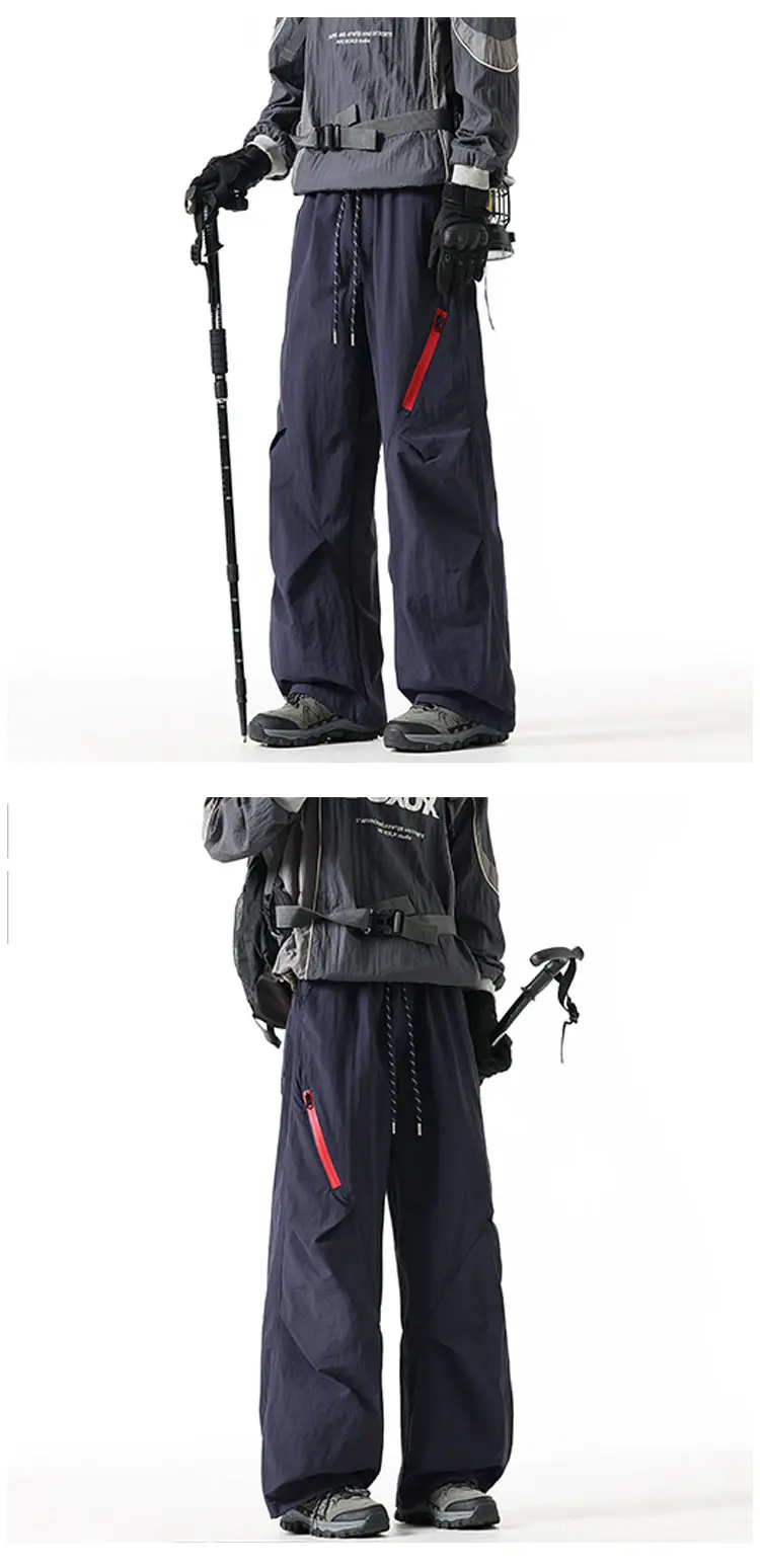 2026 New Unisex Windproof & Waterproof Outdoor Hiking Pants with Side Zipper Design Water-Repellent Windproof Techwear Trousers