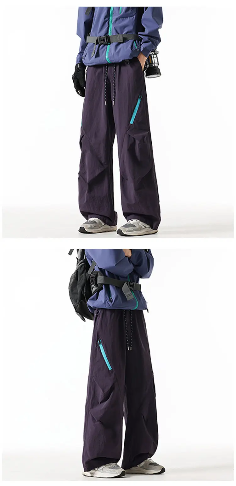 2026 New Unisex Windproof & Waterproof Outdoor Hiking Pants with Side Zipper Design Water-Repellent Windproof Techwear Trousers