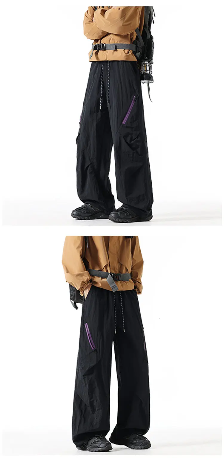2026 New Unisex Windproof & Waterproof Outdoor Hiking Pants with Side Zipper Design Water-Repellent Windproof Techwear Trousers