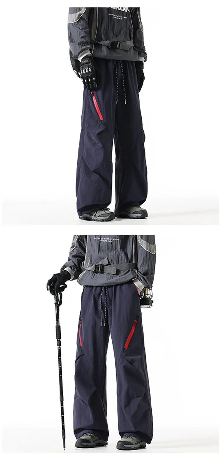 2026 New Unisex Windproof & Waterproof Outdoor Hiking Pants with Side Zipper Design Water-Repellent Windproof Techwear Trousers