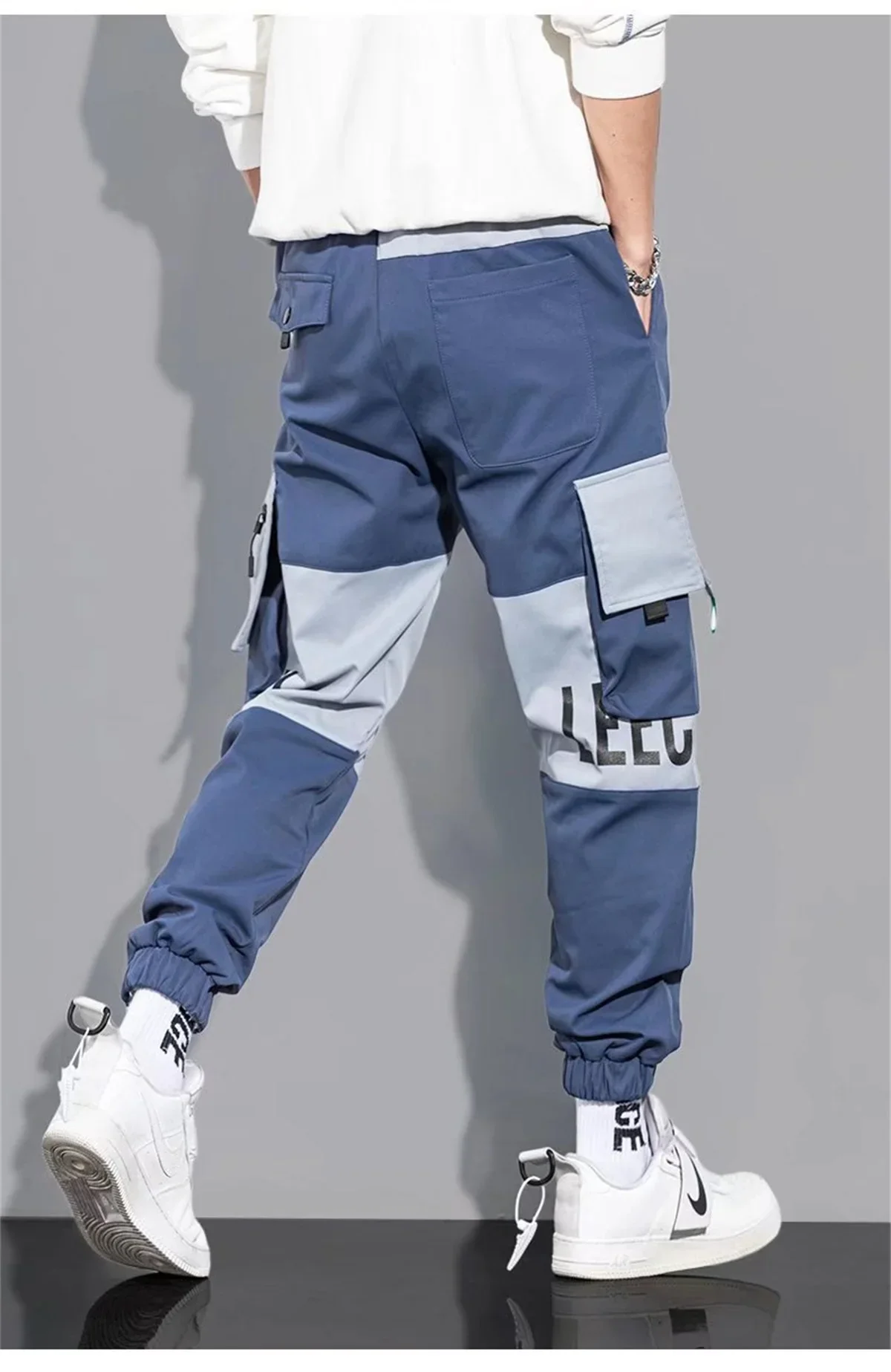 Outdoor Casual Pants Men's wear-resistant loose-fitting straight-leg multi-pocket overalls men's student hip hop trousers men