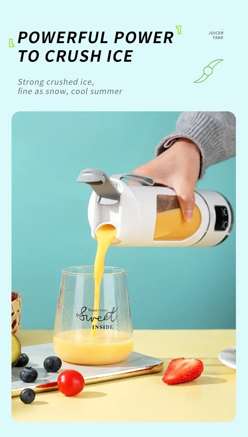 Blender Juicer Portable Electric Juicer 450ml 8 Blades Travel Juicer Machine Chargeable Shakes Smoothie Blenders Fresh Juice Cup